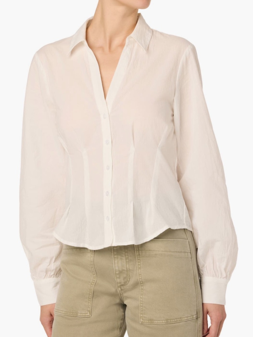 NWOT Joe’s Pleated long sleeves button-up shirt size Medium